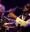 Le saxophoniste Jowee Omicil en concert au Pédiluve, octobre 2018