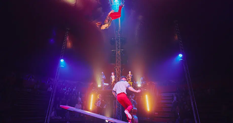 Photo des artistes performants sur scène