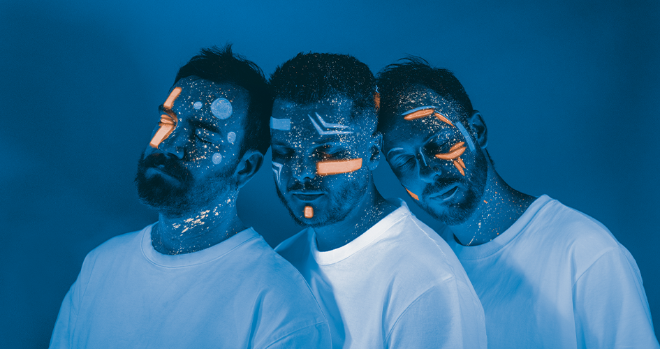 Photo représentant les trois artistes composant le groupe FŒHN