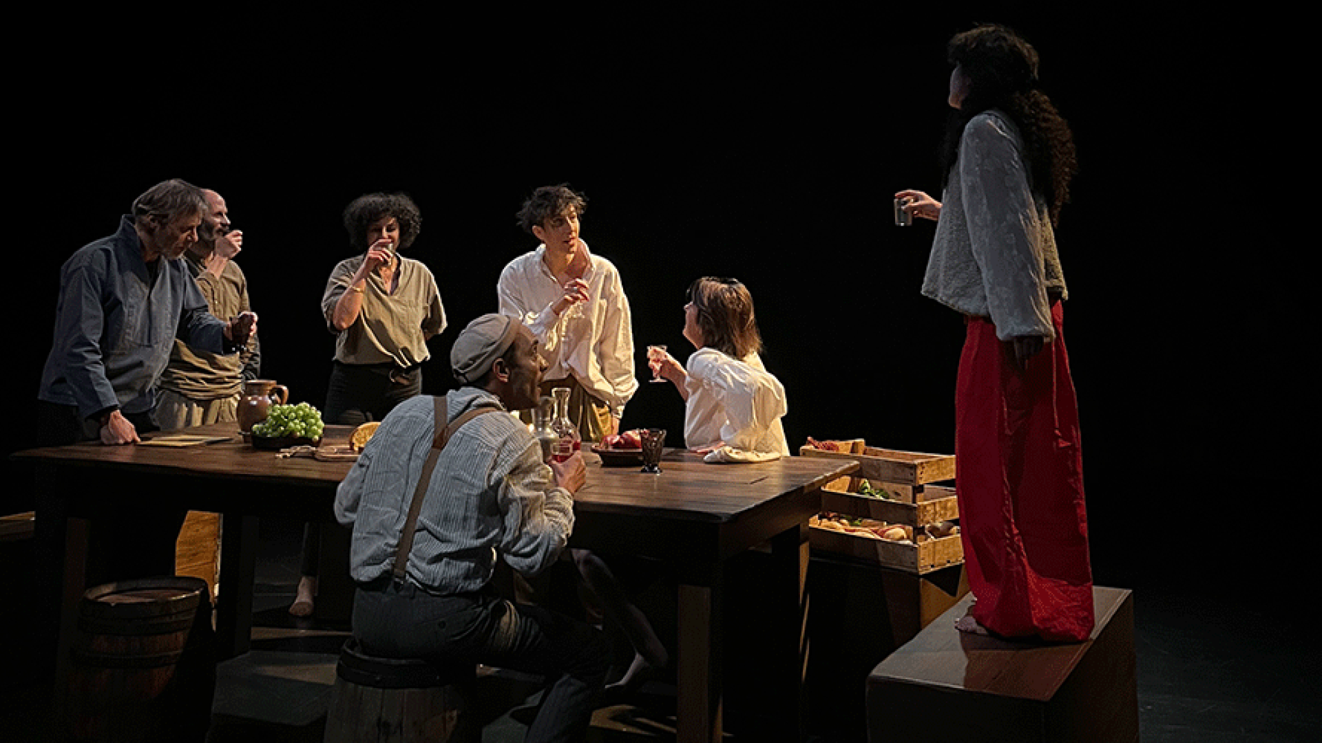 Photo de répétition du spectacle Je me souviens de la terre