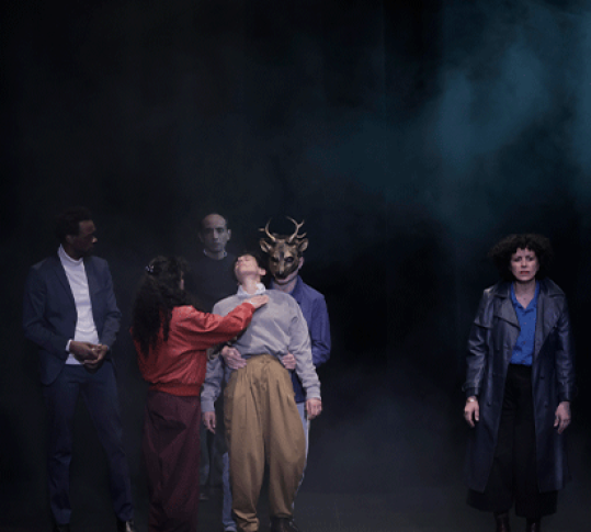 Photo de répétition du spectacle Je me souviens de la terre