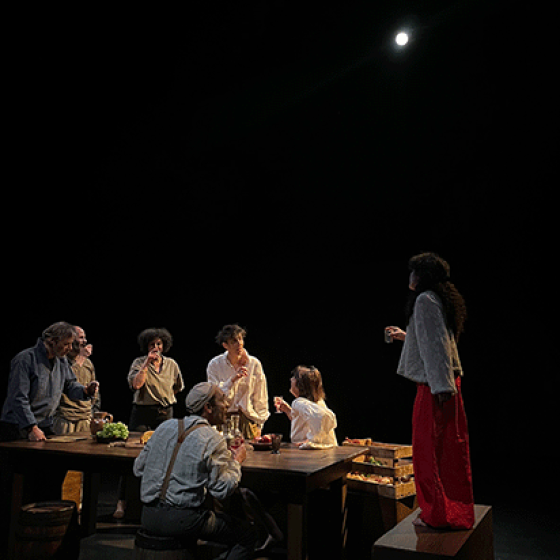 Photo de répétition du spectacle Je me souviens de la terre